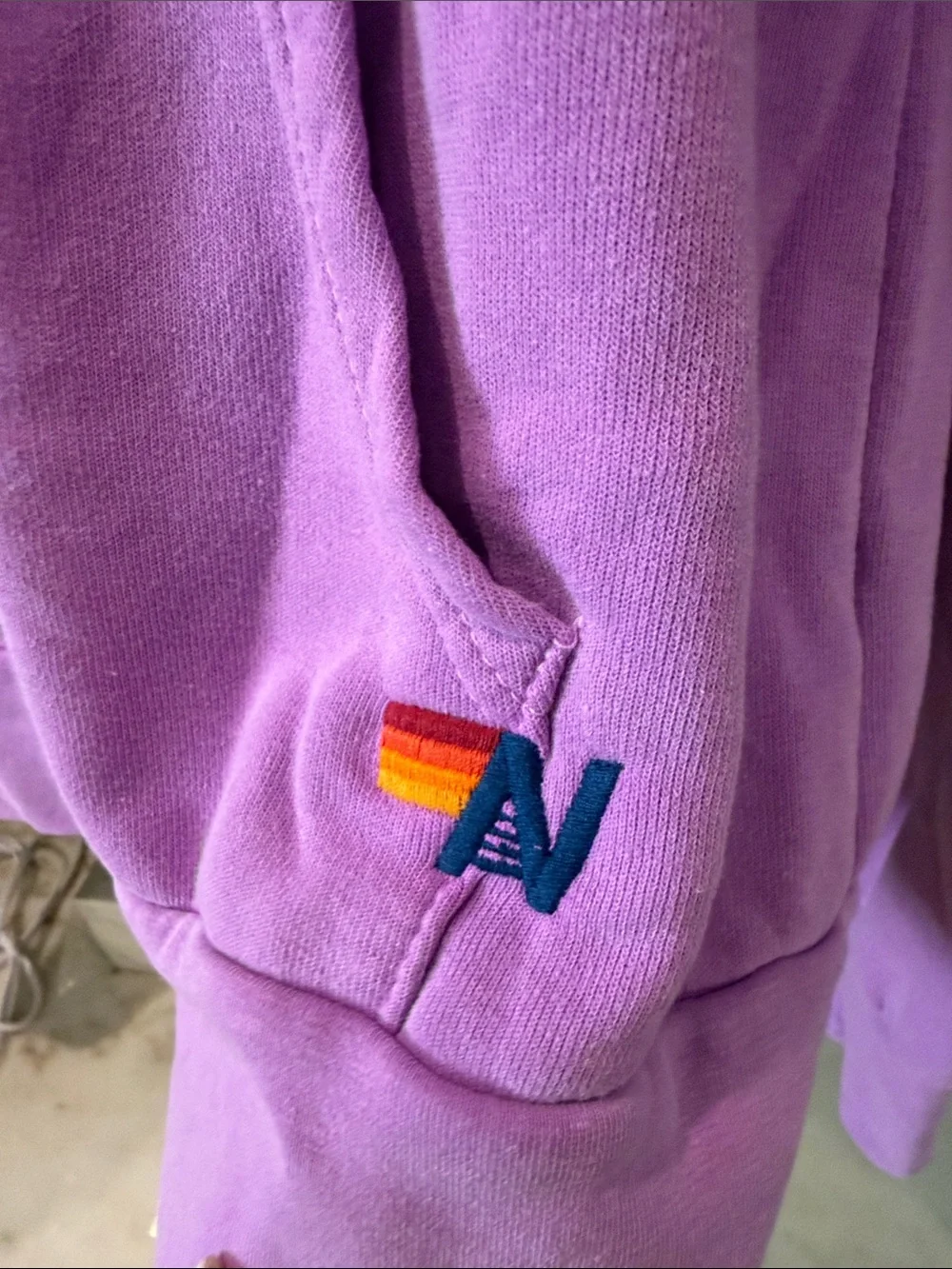 Aviator Nation 5 Stripe Hoodie, Purple, S - Picture 2 of 4